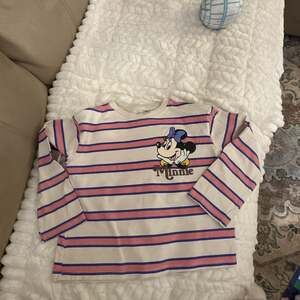 Motif-detail Cotton Top - Cream/Minnie Mouse - Kids
